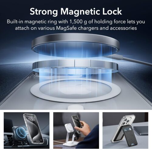 (2+1 Pack) Full Protection Pro Set ESR Classic HaloLock MagSafe Clear iPhone 15 Pro ΘΗΚΕΣ ESR