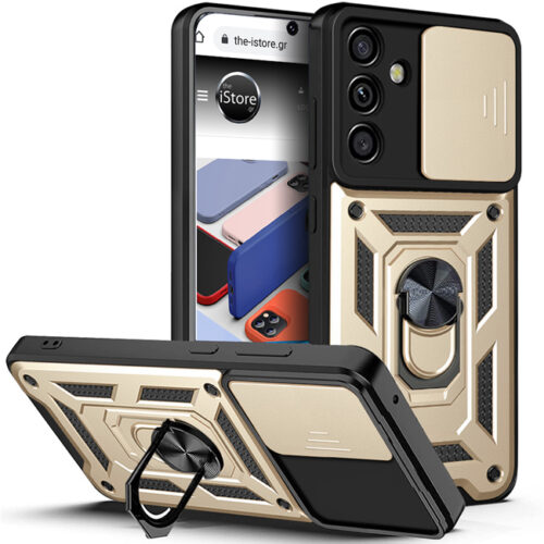 Θήκη Combo Kickstand Slide Camera Gold Samsung Galaxy A35 5G ΘΗΚΕΣ Orso