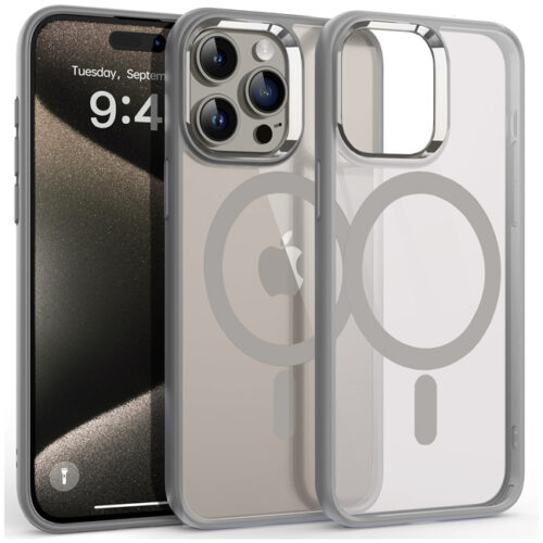 Θήκη Orso MagSafe Metal Tone Frosted Clear Natural Titanium iPhone 15 Pro ΘΗΚΕΣ Orso