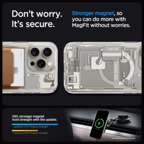 Θήκη Spigen Ultra Hybrid MagSafe Zero One Natural Titanium iPhone 15 Pro Max (ACS07211) ΘΗΚΕΣ Spigen