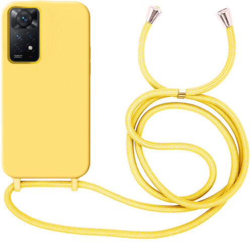 Θήκη Liquid Silicone Κορδόνι Yellow Xiaomi Redmi Note 11 Pro 4G/5G ΘΗΚΕΣ Orso