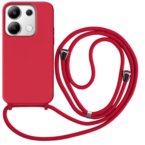 Θήκη Liquid Silicone Κορδόνι Red Xiaomi Redmi Note 13 Pro 5G ΘΗΚΕΣ Orso