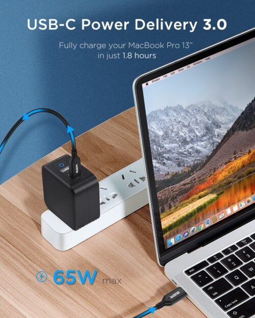 Φορτιστής ESR Wall Charger 1x USB 1x PD USB-C 65W GaN White ΑΞΕΣΟΥΑΡ ESR