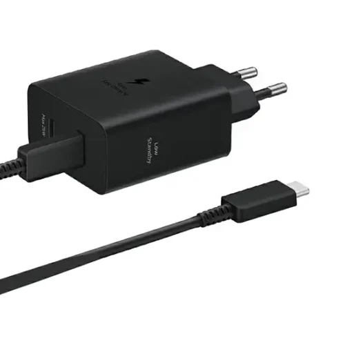 Samsung Fast Travel Charging Set GaN 50W Duo με Καλώδιο USB-C to USB-C Black ANDROID Samsung Original