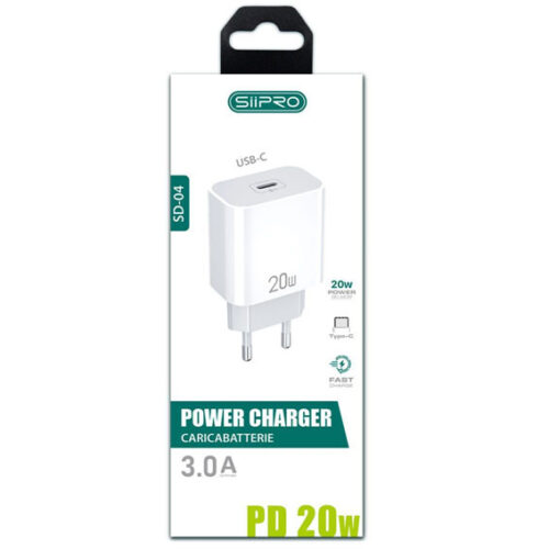 Siipro 20W USB-C Charger White (SD-04) ΑΞΕΣΟΥΑΡ SIIPRO